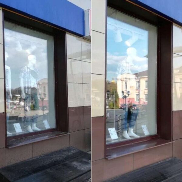 мойка витрины магазина